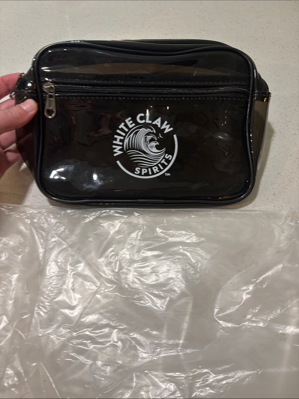 White Claw Spirits Black Clear Toiletry Bag